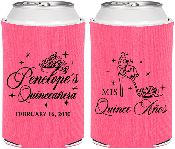 Personalized Quinceanera Can Coolers - Mis Quince Anos | 70004
