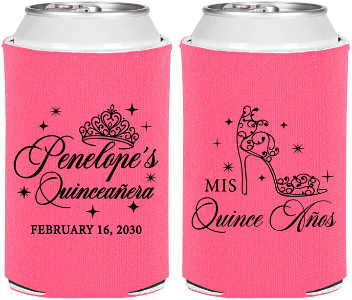Personalized Quinceanera Can Coolers - Mis Quince Anos | 70004
