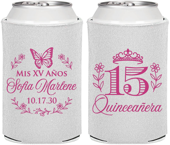 Personalized Quinceanera Can Coolers - Mis Quince Anos | 70007