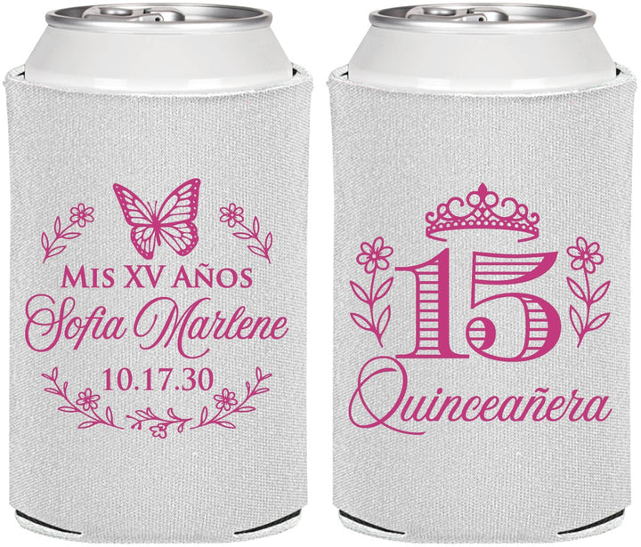 Personalized Quinceanera Can Coolers - Mis Quince Anos | 70007