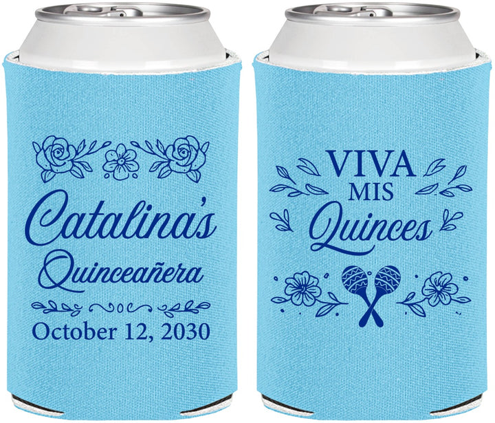 Personalized Quinceanera Can Coolers - Viva Mis Quinces | 70009