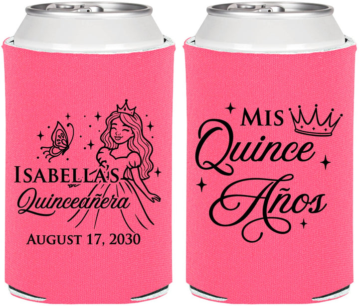 Personalized Quinceanera Can Coolers - Mis Quince Anos | 70012