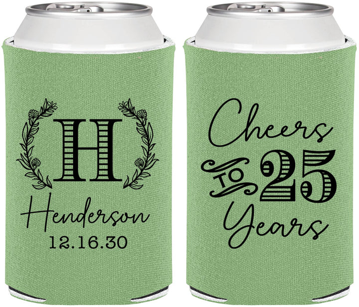 Personalized Anniversary Can Coolers - Cheers To 25 Years | 80002