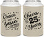 Personalized Anniversary Can Coolers - Cheers To 25 Years | 80012
