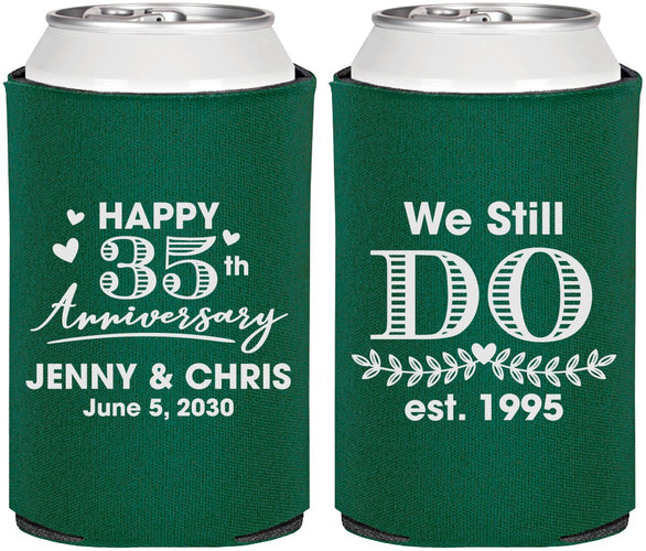 Personalized Anniversary Can Coolers - 35th Wedding | 80014