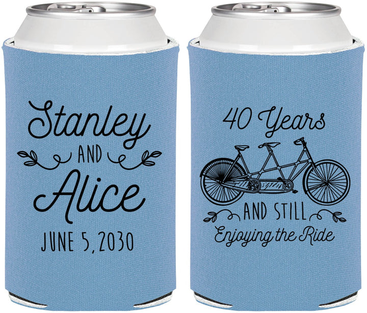 Personalized Anniversary Can Coolers - Cheers To 40 Years | 80025