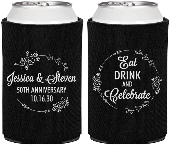 Personalized Anniversary Can Coolers - 50th Wedding | 80027