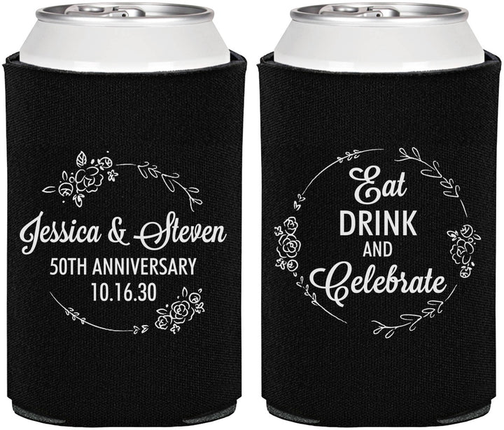 Personalized Anniversary Can Coolers - 50th Wedding | 80027