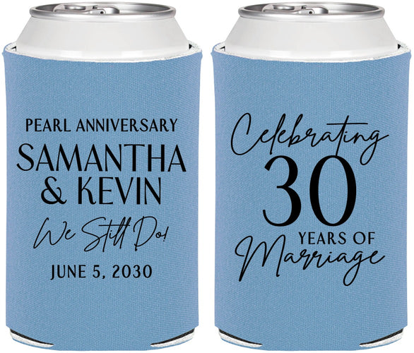Personalized Anniversary Can Coolers - 30 Years Of Marriage | 80033