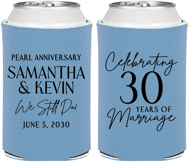 Personalized Anniversary Can Coolers - 30 Years Of Marriage | 80033