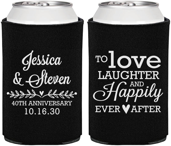 Personalized Anniversary Can Coolers - 40th Wedding | 80035