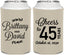 Personalized Anniversary Can Coolers - Cheers To 45 Years | 80036