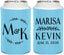 Personalized Wedding Can Coolers - Two Letter Monogram | 801