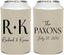 Personalized Wedding Can Coolers - Two Letter Monogram | 802
