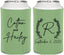 Personalized Wedding Can Coolers - Monogram | 803