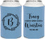 Personalized Wedding Can Coolers - Monogram | 804