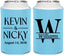 Personalized Wedding Can Coolers - Monogram | 806