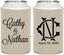 Personalized Wedding Can Coolers - Two Letter Monogram | 807