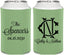 Personalized Wedding Can Coolers - Two Letter Monogram | 808