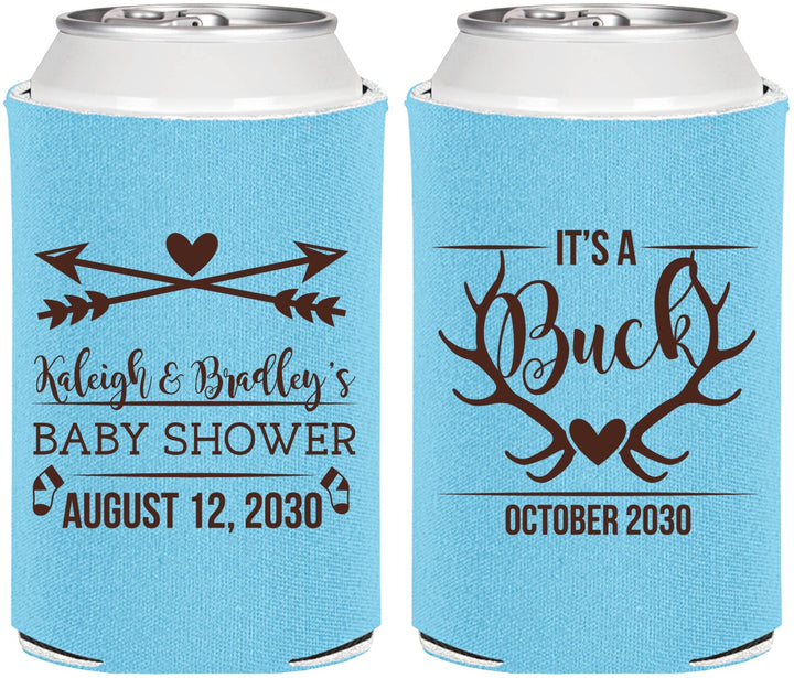 Personalized Baby Shower Can Coolers - It’s A Buck Antler | 90000