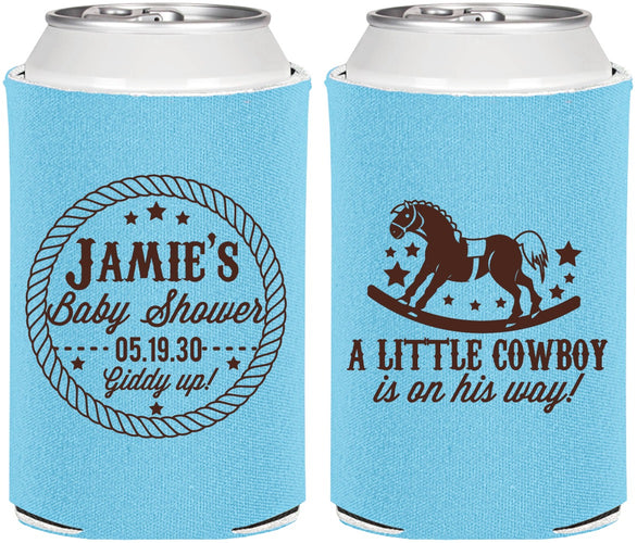 Personalized Baby Shower Can Coolers - Little Cowboy | 90003