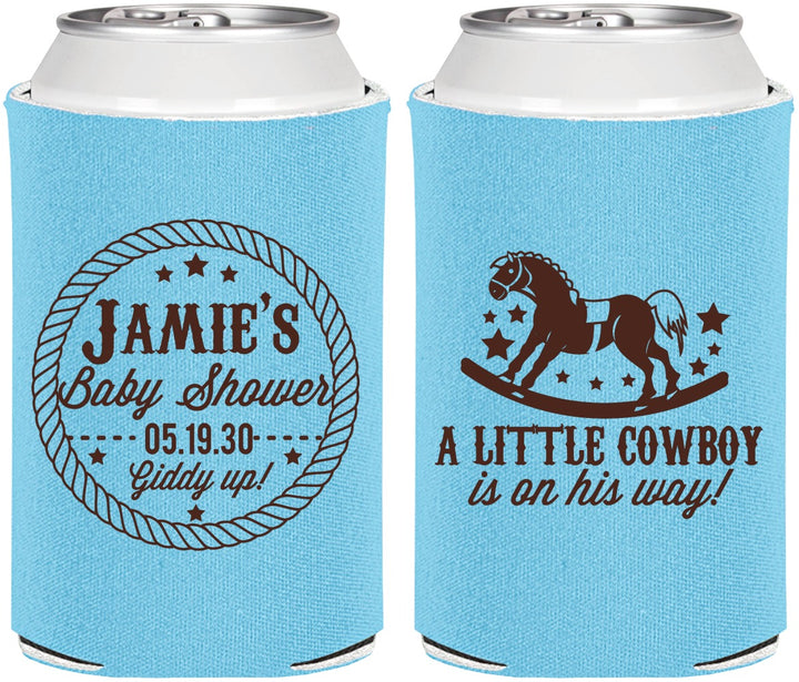 Personalized Baby Shower Can Coolers - Little Cowboy | 90003