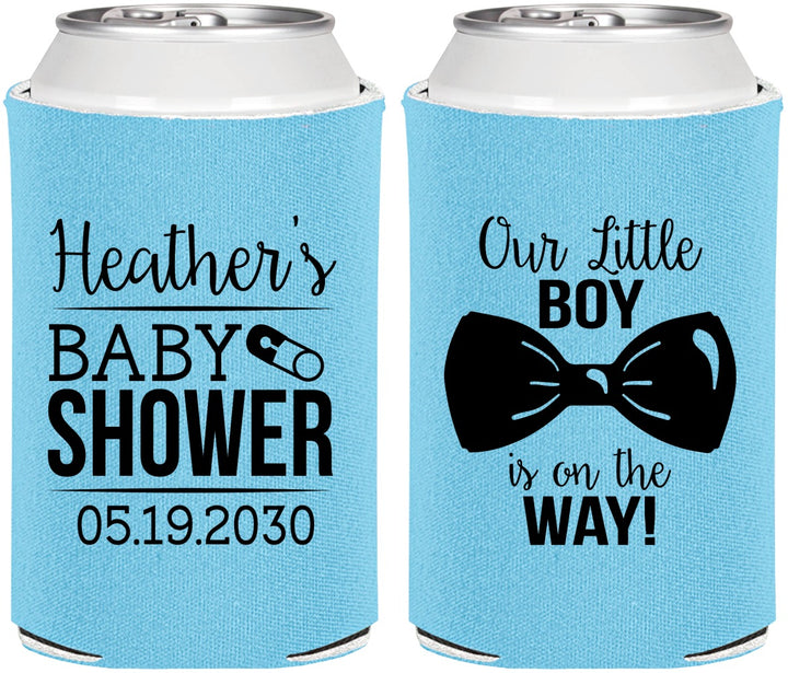 Personalized Baby Shower Can Coolers - Little Boy Is On The Way | 90005