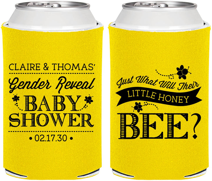 Personalized Baby Shower Can Coolers - Little Honey Bee | 90018