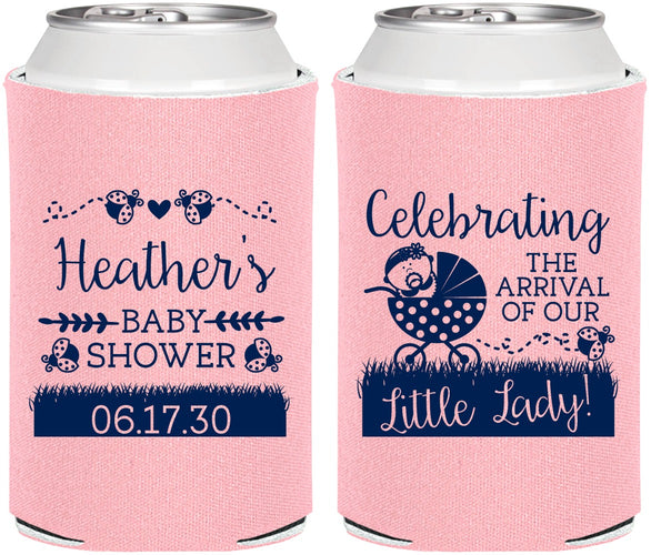 Personalized Baby Shower Can Coolers - Little Lady On The Way | 90023