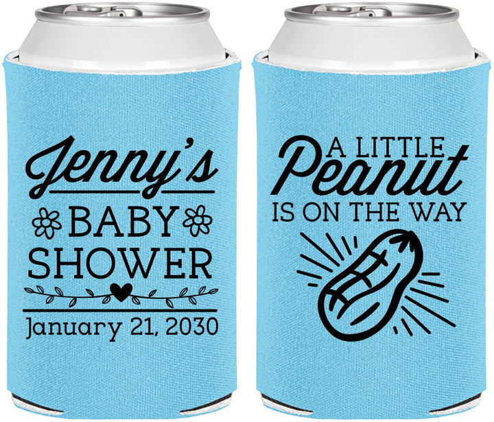 Personalized Baby Shower Can Coolers - Peanut On The Way | 90025