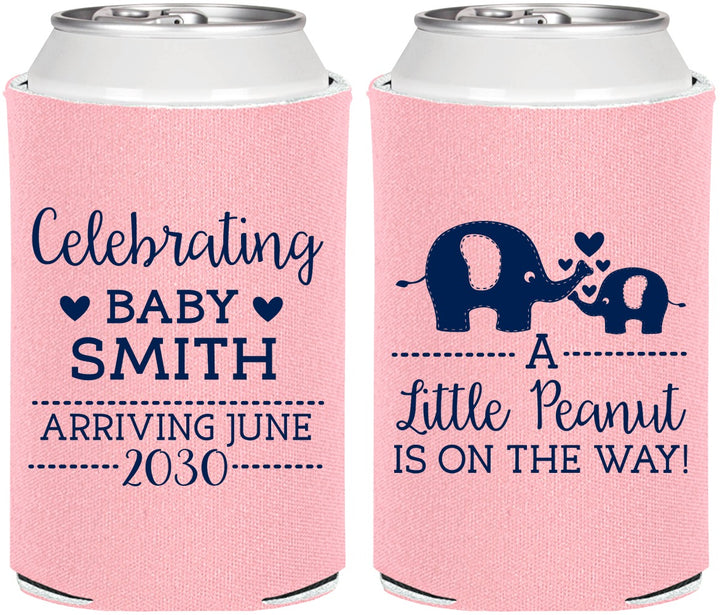 Personalized Baby Shower Can Coolers - Peanut On The Way | 90027