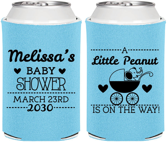Personalized Baby Shower Can Coolers - Peanut On The Way | 90028