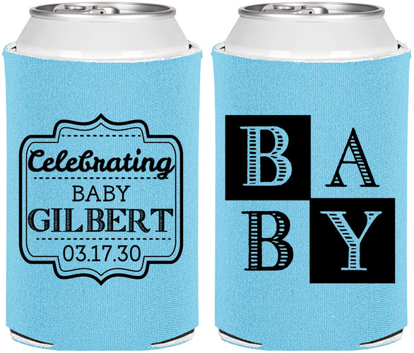 Personalized Baby Shower Can Coolers - Celebrating | 90029