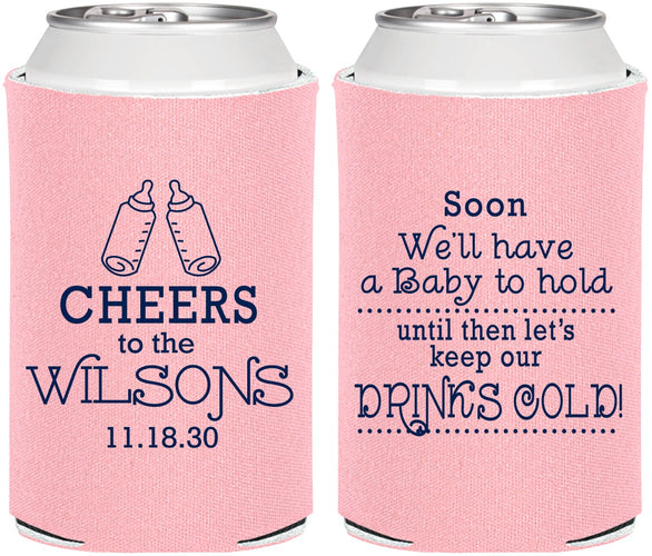 Personalized Baby Shower Can Coolers - Cheers Bottle | 90031