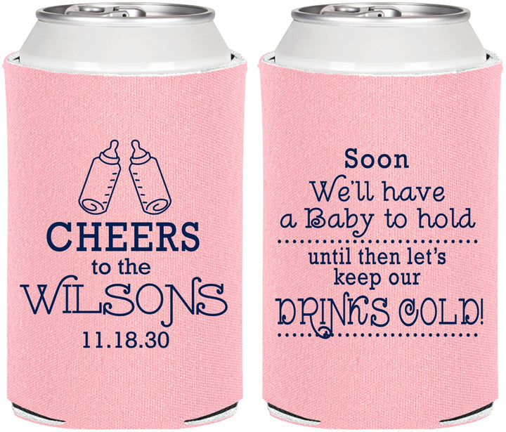 Personalized Baby Shower Can Coolers - Cheers Bottle | 90031