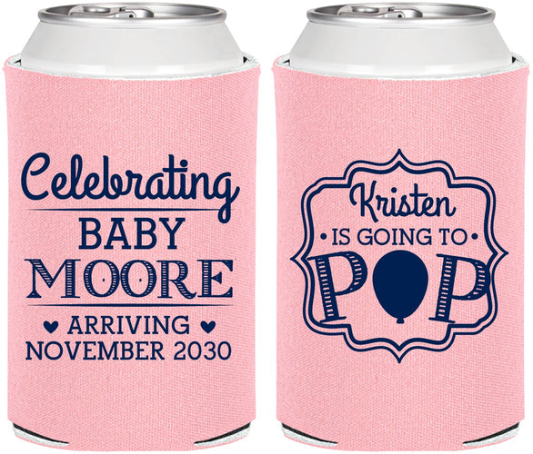 Personalized Baby Shower Can Coolers - Going To Pop | 90040