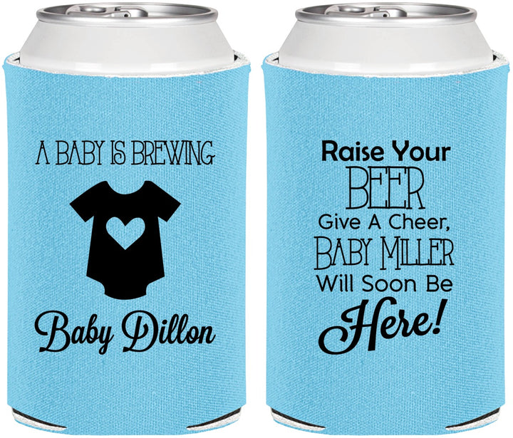 Personalized Baby Shower Can Coolers - Baby Is Brewing | 90041