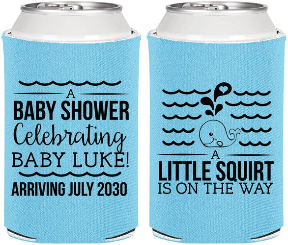 Personalized Baby Shower Can Coolers - Little Squirt On The Way | 90043