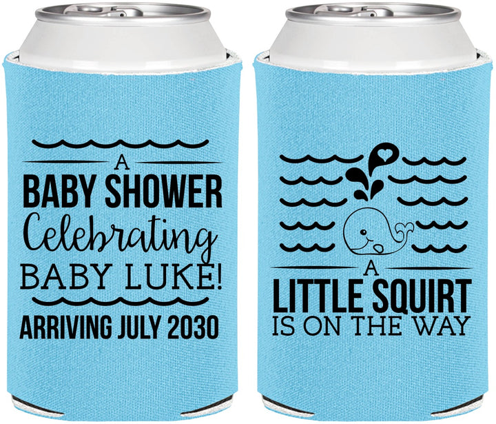 Personalized Baby Shower Can Coolers - Little Squirt On The Way | 90043