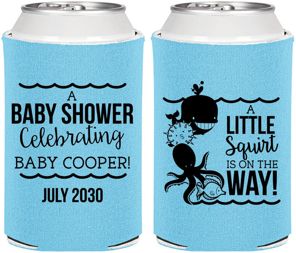 Personalized Baby Shower Can Coolers - Little Squirt On The Way | 90045