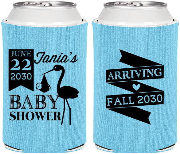 Personalized Baby Shower Can Coolers - Stork | 90073