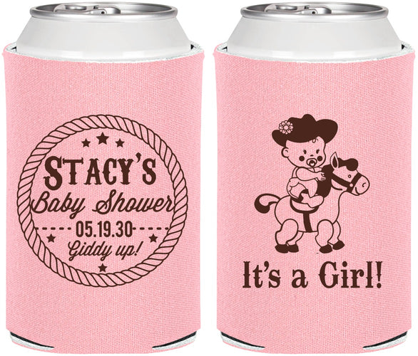 Personalized Baby Shower Can Coolers - Horse It’s A Girl | 90077