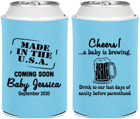 Personalized Baby Shower Can Coolers - Made In The Usa | 90079