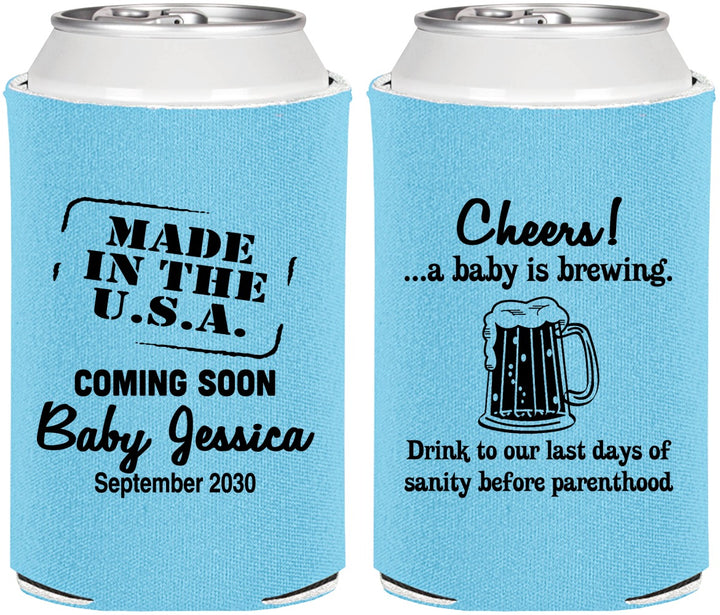 Personalized Baby Shower Can Coolers - Made In The Usa | 90079