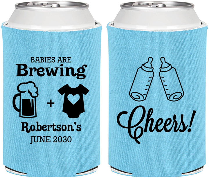 Personalized Baby Shower Can Coolers - Babies Are Brewing | 90080