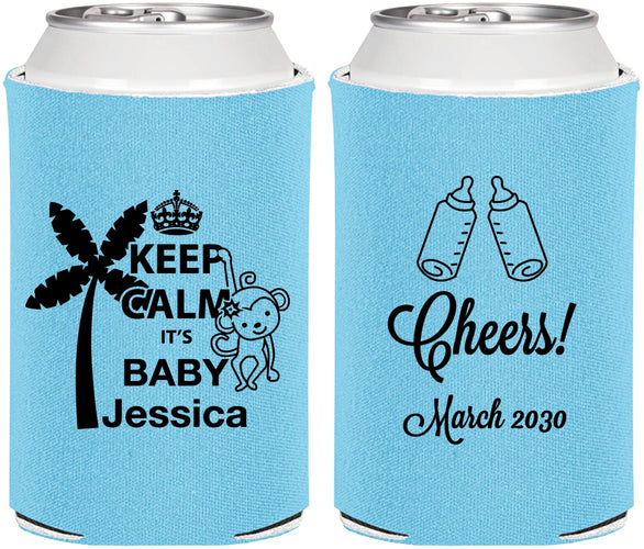 Personalized Baby Shower Can Coolers - Baby Monkey | 90082