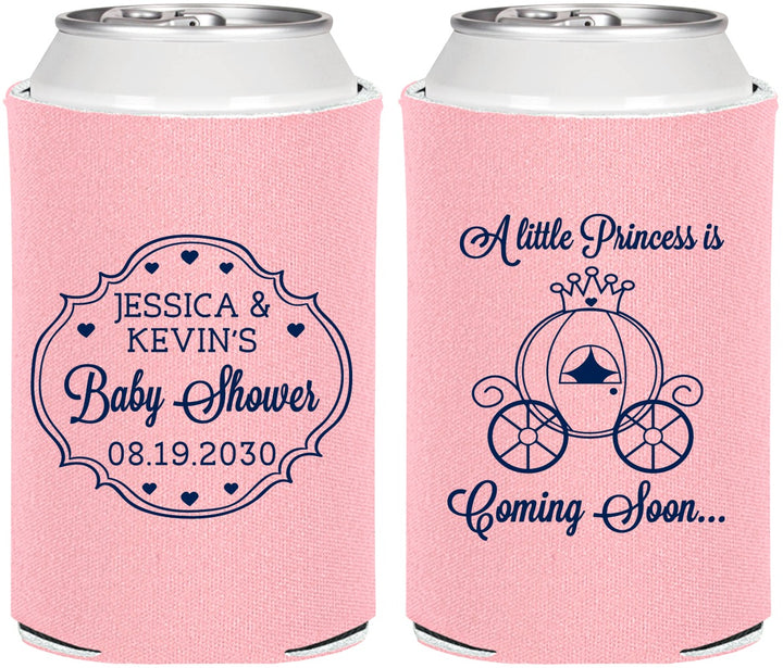 Personalized Baby Shower Can Coolers - Princess Coming Soon | 90085