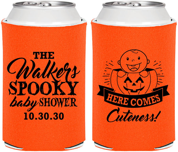 Personalized Baby Shower Can Coolers - Cuteness Halloween | 90089