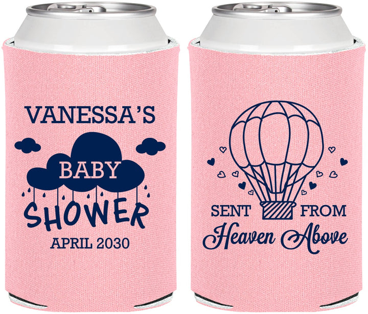 Personalized Baby Shower Can Coolers - Hot Air Balloon | 90097