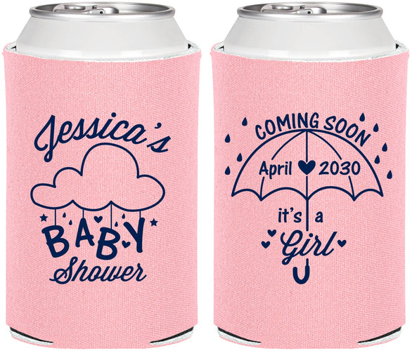 Personalized Baby Shower Can Coolers - April Showers May Babies | 90099